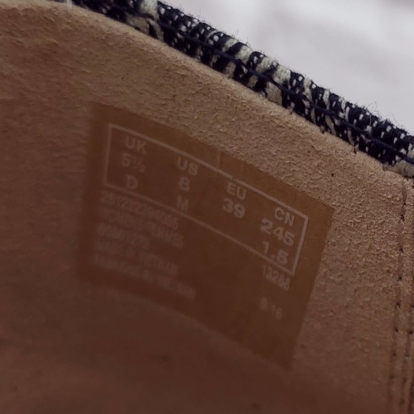 Clarks summer slides shoes flats navy blue white size 8 women's - Picture 9 of 10